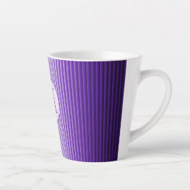 Taza De Café Latte Snazzy Sofisticado Monograma Personalizado de bril