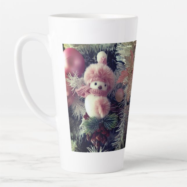 Taza De Café Latte Snowman Christmas Latte Mug (Izquierda)