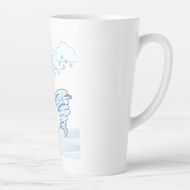 Taza De Café Latte Snowman de invierno y viento (Derecha)