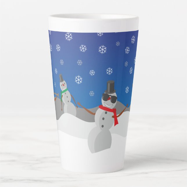 Taza De Café Latte Snowmen musical (Anverso)