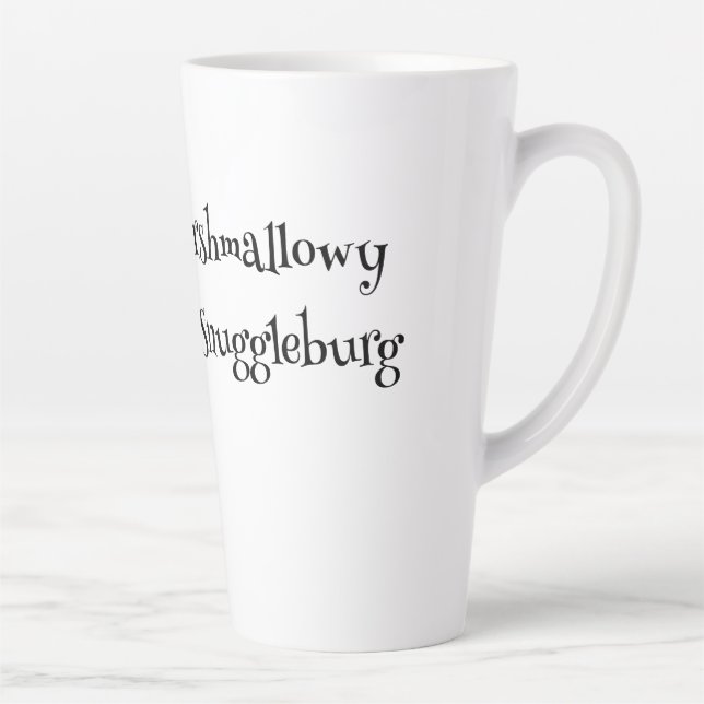 Taza De Café Latte SnuggleNames: Personalizado Gift Latte Mug (Derecha)