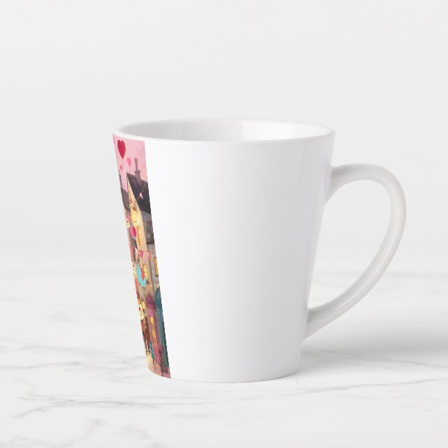 Taza De Café Latte SO MANY VALENTINES FOR DELIVERY Latte Mug (Derecha)