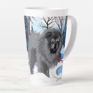 Taza De Café Latte SOBRE EL RÍO Negro latte mug con texto