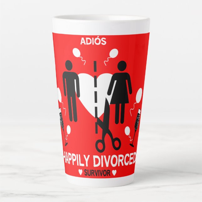 Taza De Café Latte Sobreviviente del divorcio Mug (Anverso)