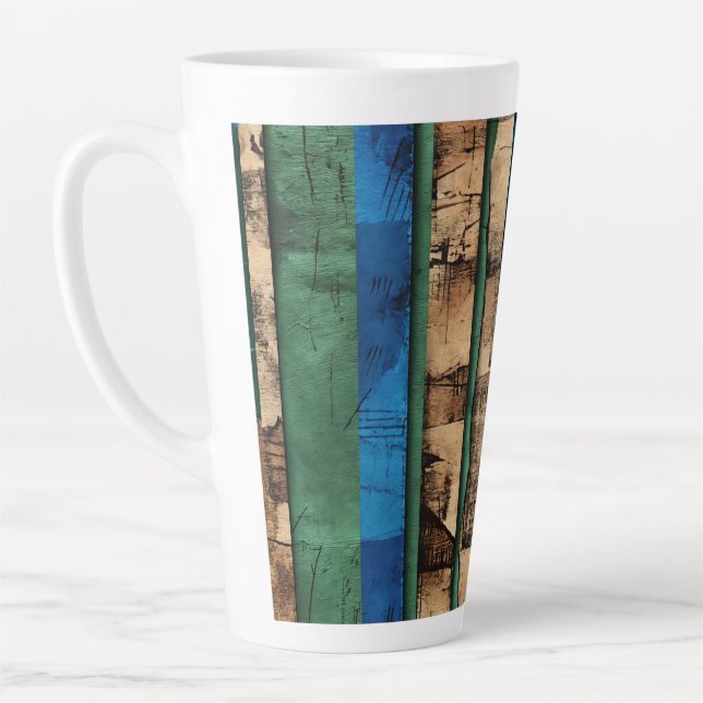 Taza De Café Latte Sofisticada isla caribeña africana de lujo (Izquierda)