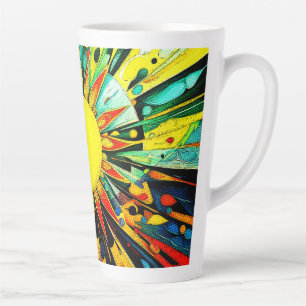 Taza De Café Latte Sol En Resumen 910