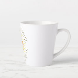 Taza De Café Latte Sol sonriente lindo 