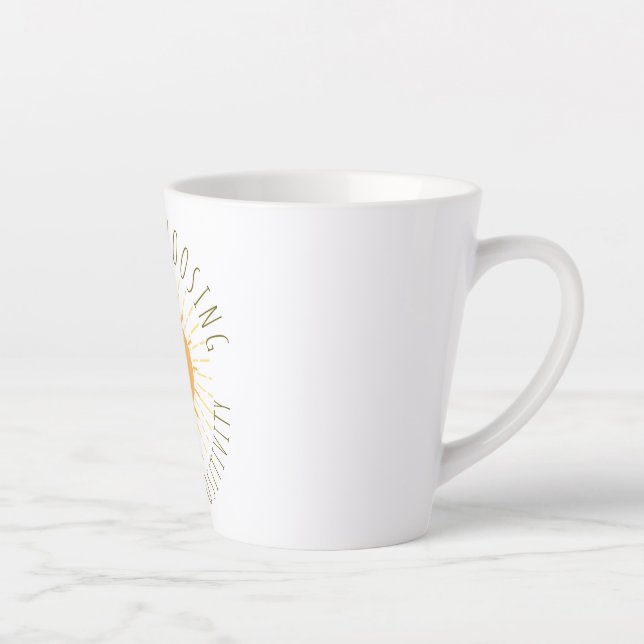 Taza De Café Latte Sol sonriente lindo  (Derecha)