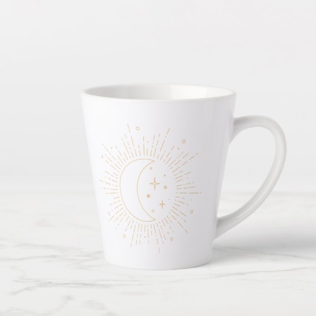 Taza De Café Latte Sol y Luna (Derecha)