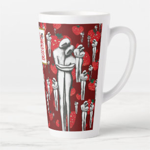 Taza De Café Latte Solida coesione & strawberries Latte Mug