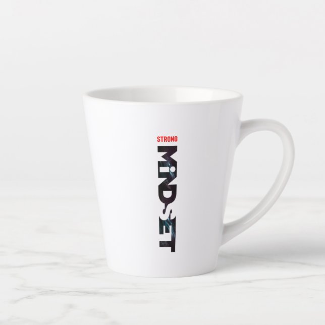 Taza De Café Latte Sólida mentalidad | Latte Mug (Derecha)