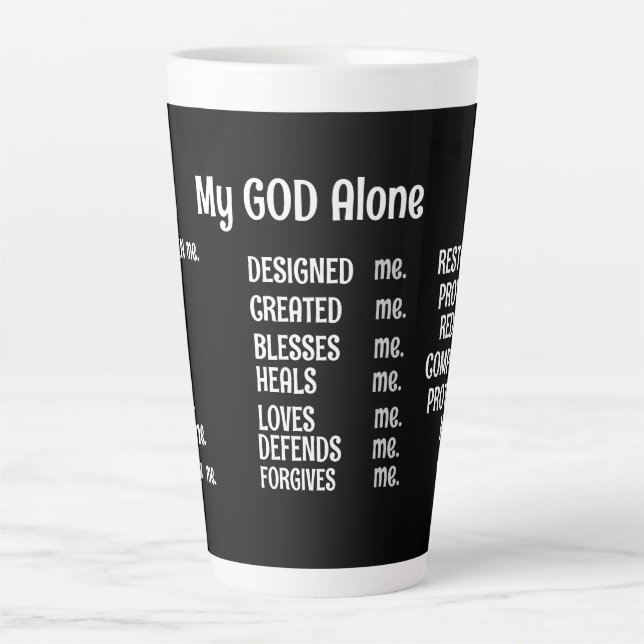 Taza De Café Latte SOLO DIOS MIS Mug Especializado (Anverso)