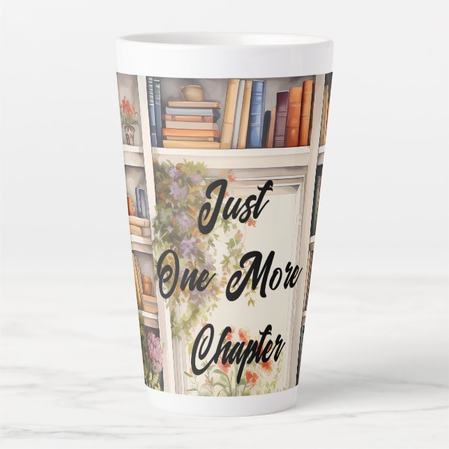 Taza De Café Latte Sólo un amante más de los libros de capítulo (Anverso)