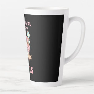 Taza De Café Latte Sólo Un Chica que ama a los búhos