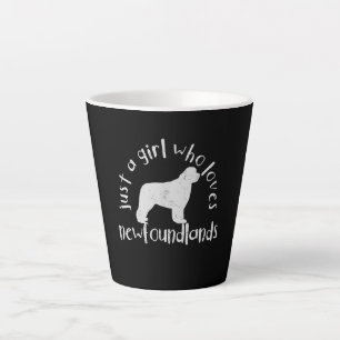 Taza De Café Latte Solo un Chica que ama al perro de Terranova