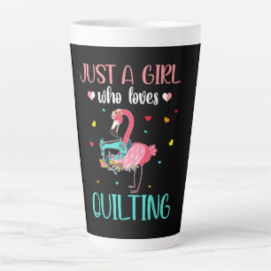 Taza De Café Latte Sólo Un Chica Que Ama El Atasco Y El Flamingo