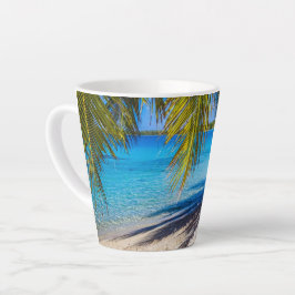 Taza De Café Latte Sombras en la playa