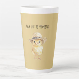 Taza De Café Latte Sombrero de Pollo Amarillo