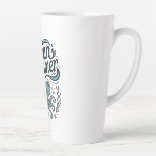 Taza De Café Latte Soñador del Océano Pulpo Pequeño y Lindo con Eleme