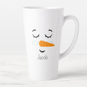 Taza De Café Latte Soñando con Frosty el Hombre de la Nieve