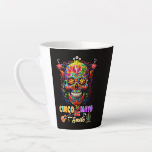 Taza De Café Latte Sonrisa de Cinco De Mayo