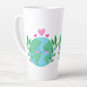 Taza De Café Latte Sonrisa en Love Earth