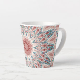 Taza De Café Latte Sorprendente arte fractal moderno Kaleidoscope Man