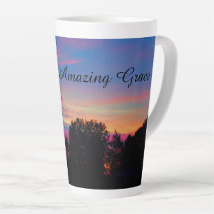 Taza De Café Latte Sorprendente Grace Sunrise Latte Mug