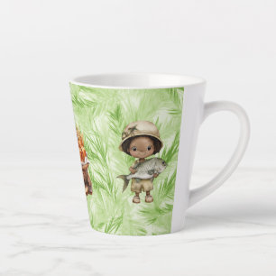 Taza De Café Latte Sorprendentes afeitados y pescados Pequeña jarra d