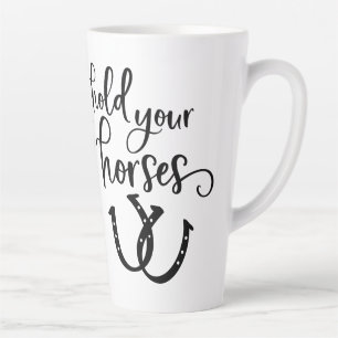 Taza De Café Latte Sostenga su trasero de caballos