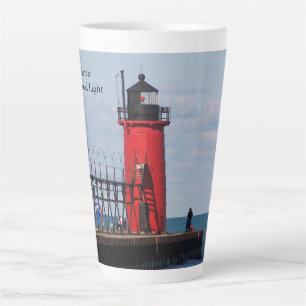 Taza De Café Latte South Haven South Pierhead Light latte mug