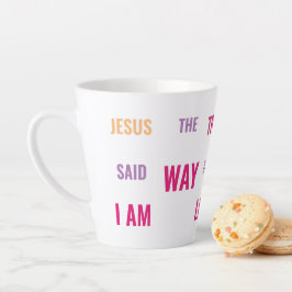 Taza De Café Latte Soy el Camino Latte Mug en colores brillantes