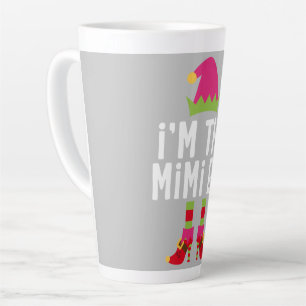 Taza De Café Latte Soy el disfraz de los Navidades de Mimi Elf