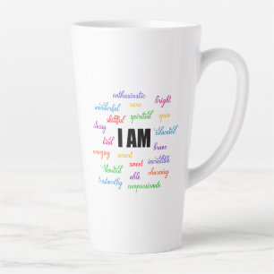 Taza De Café Latte Soy Inspirador, Positivo, Religioso, Cristiano