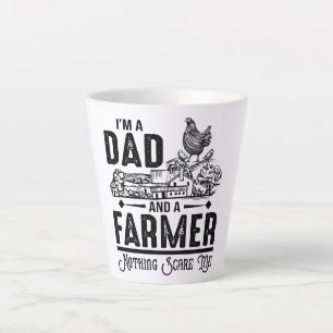 Taza De Café Latte Soy papá y agricultor Agricultura