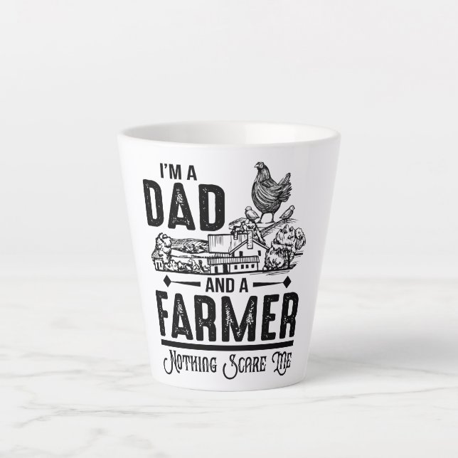 Taza De Café Latte Soy papá y agricultor | Agricultura (Anverso)