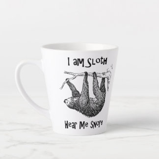 Taza De Café Latte ¡Soy Sloth Hear Me Snore!