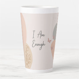 Taza De Café Latte Soy suficiente Boho Inspirador