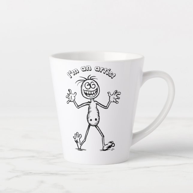 Taza De Café Latte Soy un artista (Derecha)