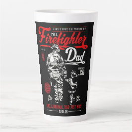 Taza De Café Latte Soy un papá bombero