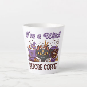 Taza De Café Latte Soy una bruja antes del café