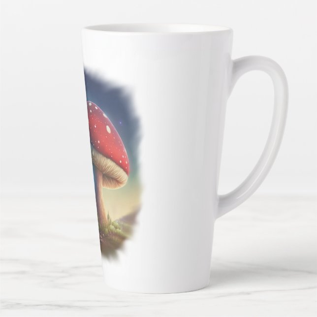 Taza De Café Latte Spacey Amanita Muscaria Latte Mug (Derecha)