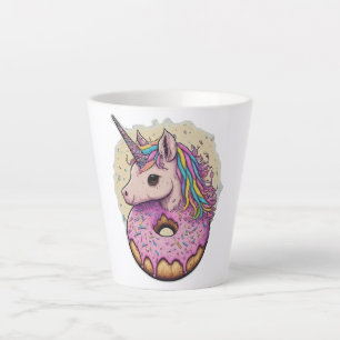 Taza De Café Latte Sparkling Unicorn Donut