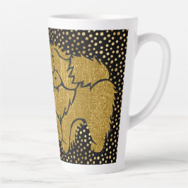 Taza De Café Latte SPARKLY THANG Chow faux metallic mug