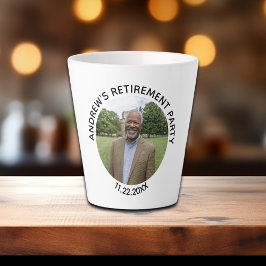 Taza De Café Latte Special Photo Elegant Retirement Party