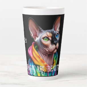 Taza De Café Latte Sphynx Cat Wrinkles Cumpleaños