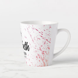 Taza De Café Latte Splatter Watercolor Latte Mug