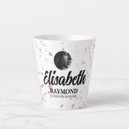Taza De Café Latte Splatter Watercolor Latte Mug