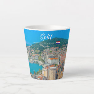 Taza De Café Latte Split, Croacia - Pequeña Ciudad Costera