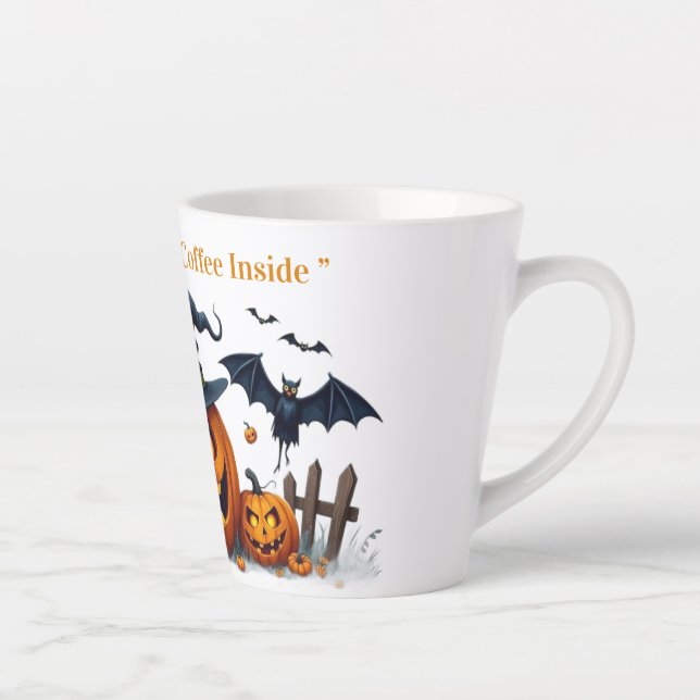 Taza De Café Latte Spooky Pumpkin Magic Mug (Derecha)
